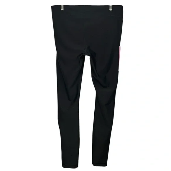 Under Armour Heat Gear Compression Black Pink Gray Color Block Athletic Leggings - Picture 5 of 7